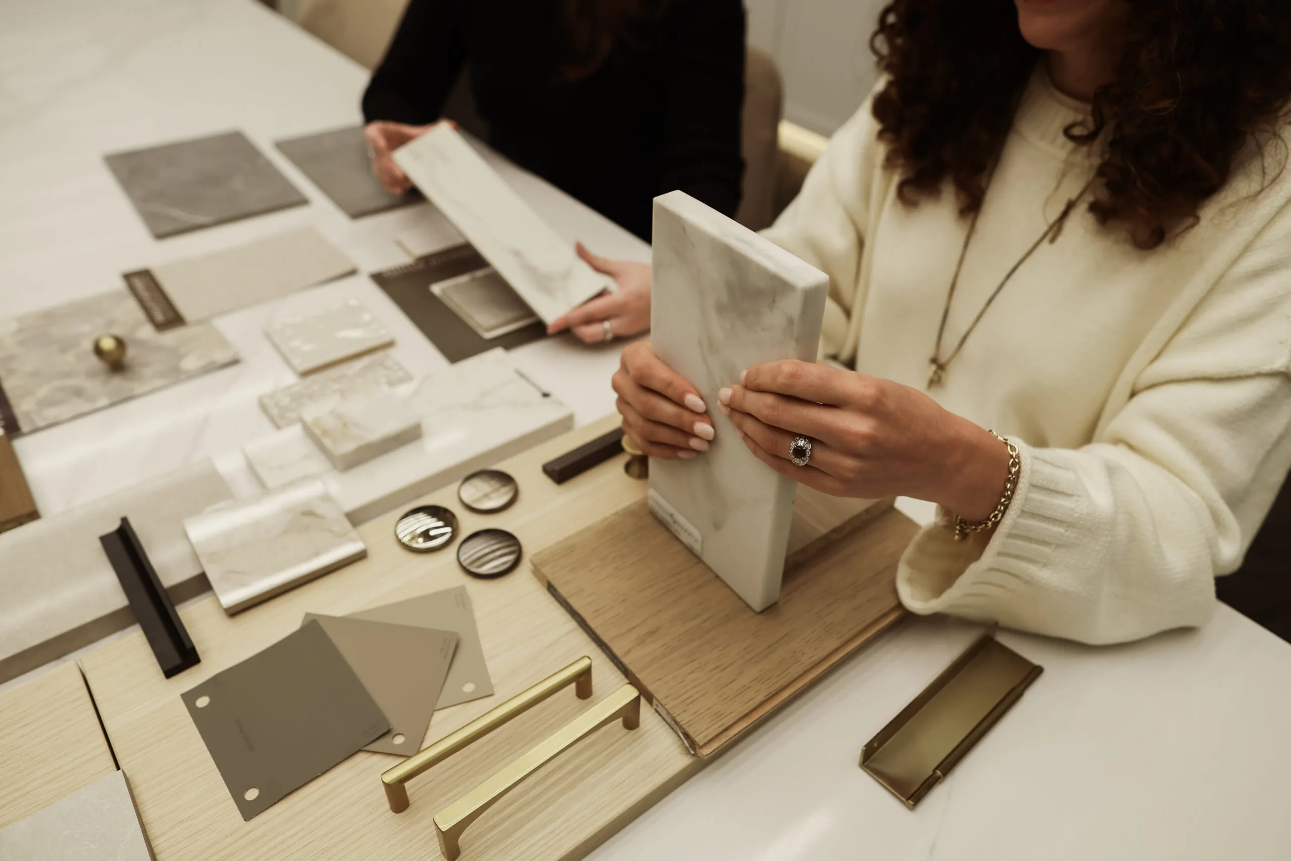 Interior Design Team with materials