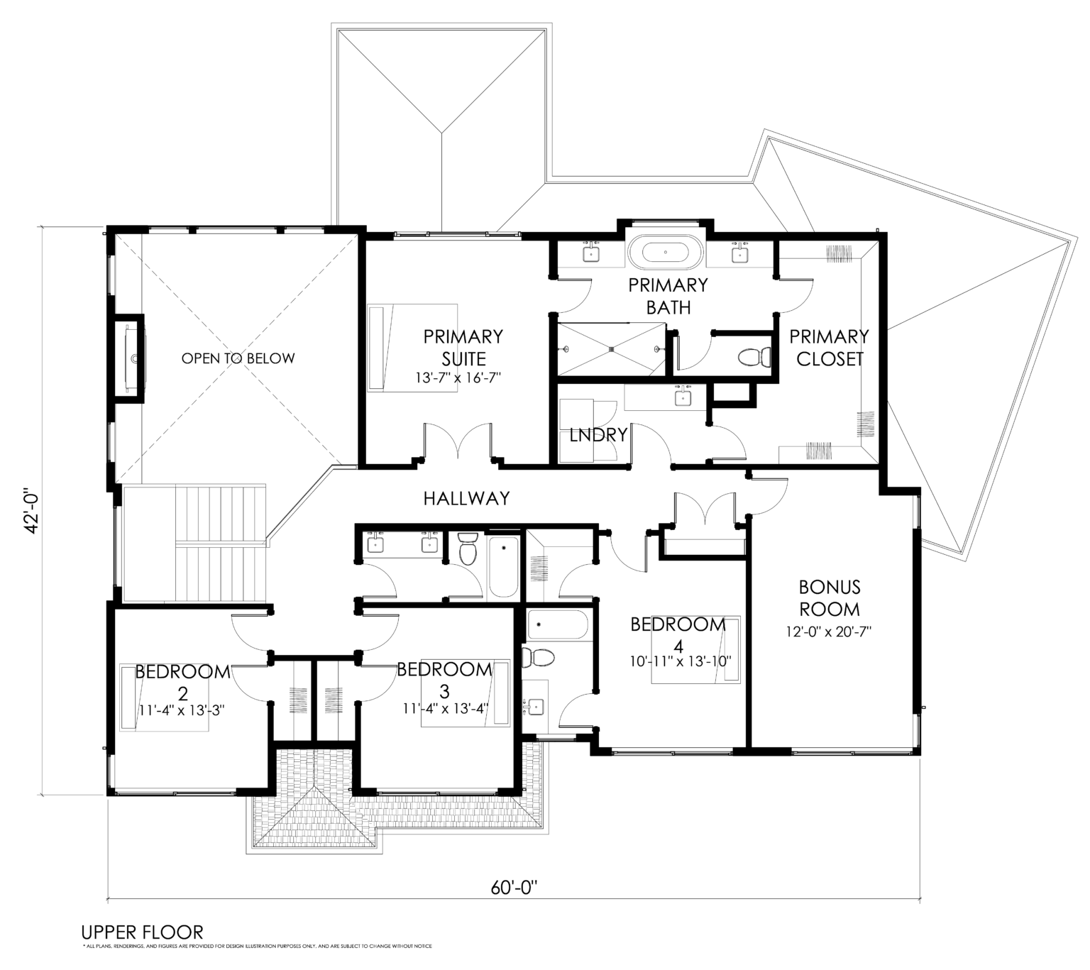 Floor plans - upper level
