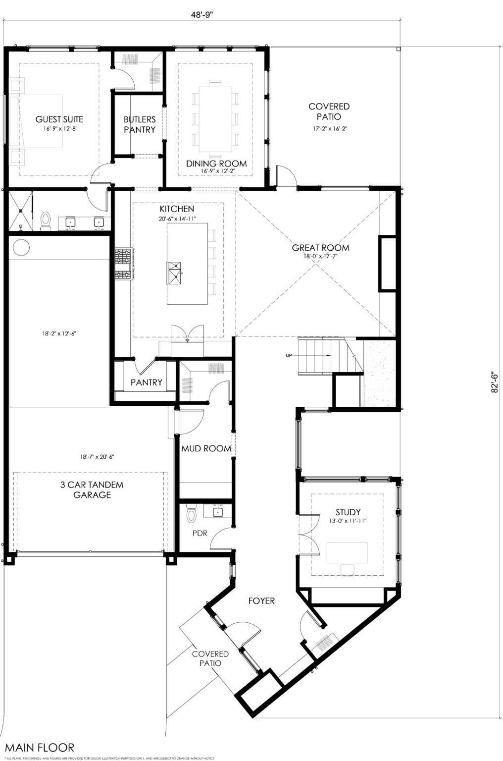 Main Level Floor Plan - Azori presents a new listing at 12841 NE 108th Pl Kirkland WA 98033