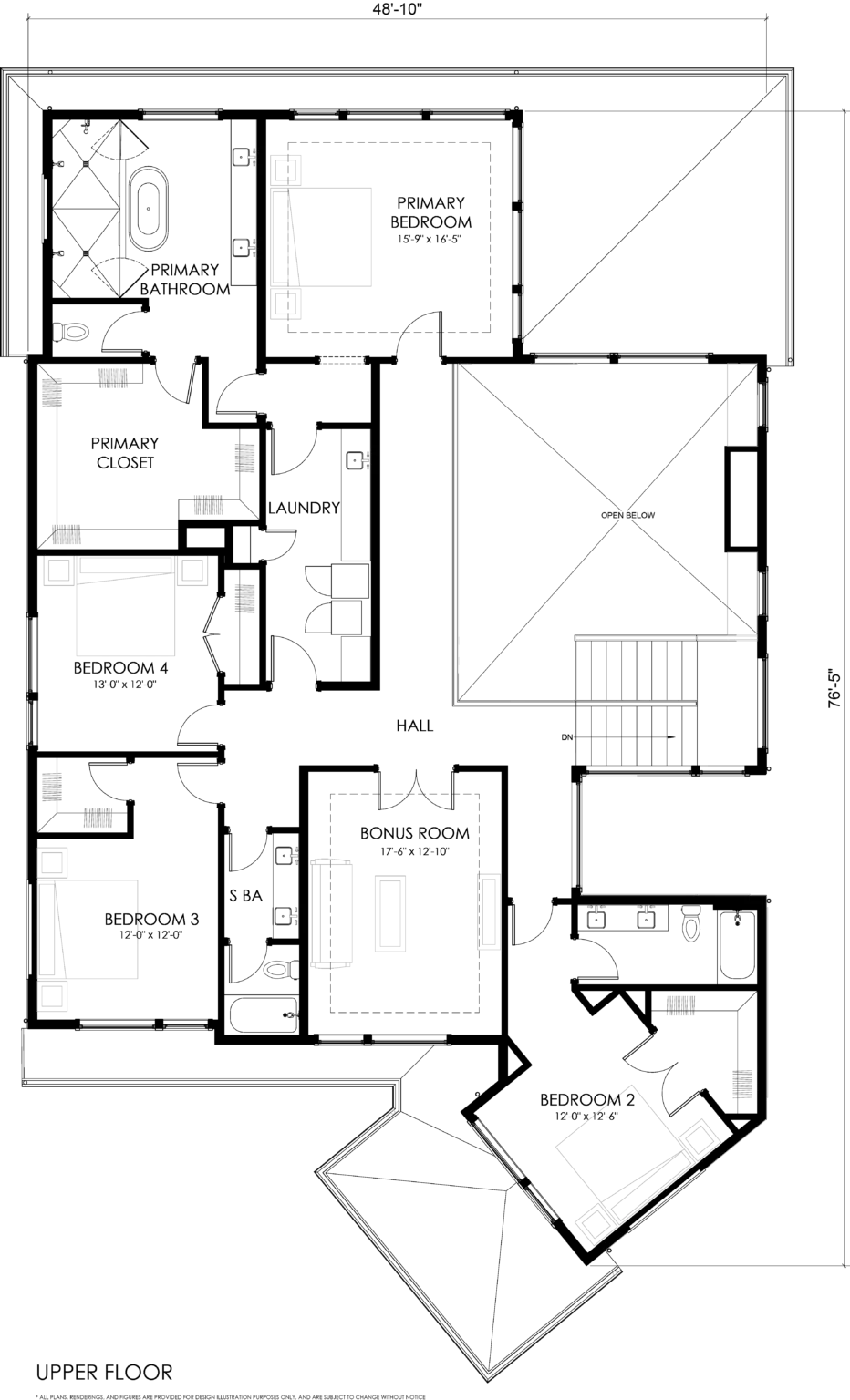 Upper Level Floor Plan - Azori presents a new listing at 12841 NE 108th Pl Kirkland WA 98033
