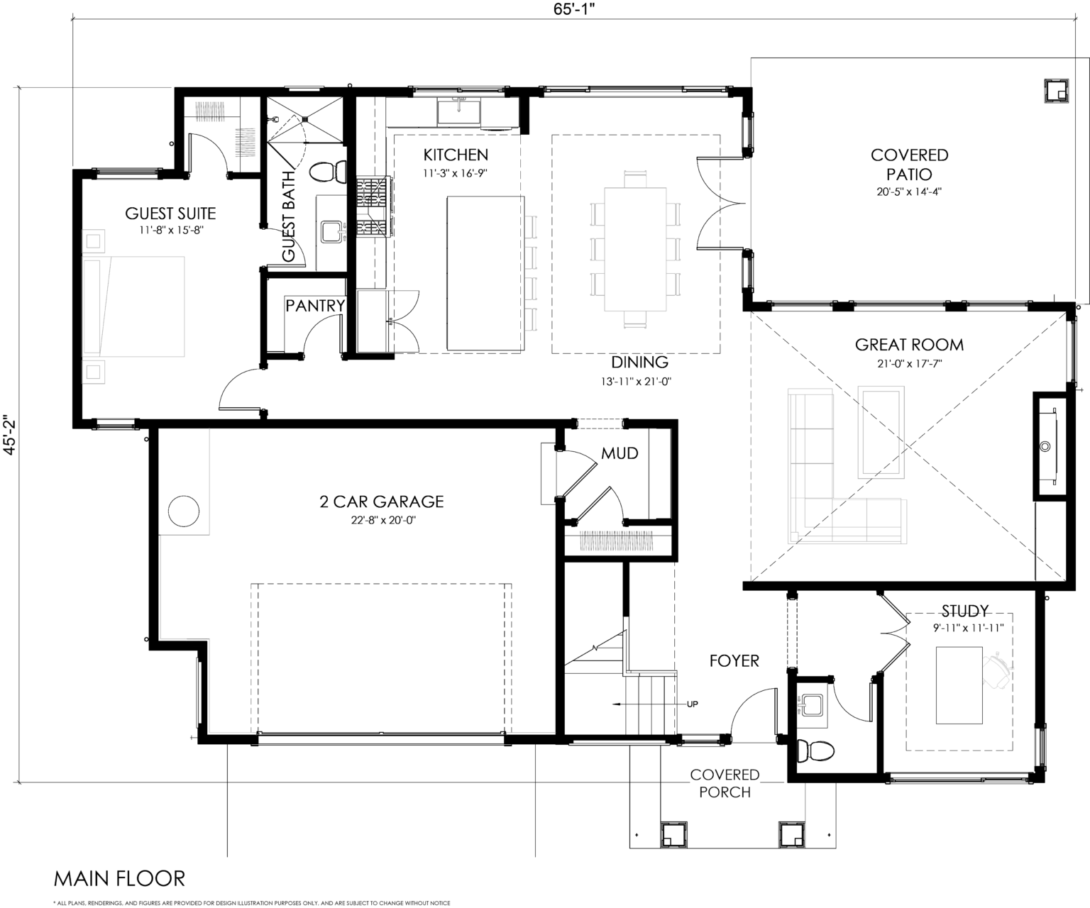 Main-level floor plan at 10452 NE 142nd St, Kirkland, WA 98034